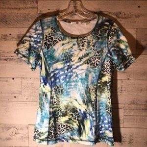 SnoSkins multi-colored animal print top in Medium